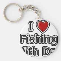 I Heart Fishing with Dad Keychains