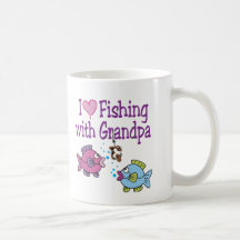 I Heart Fishing With Grandpa Mugs