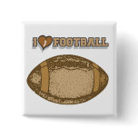 I Heart Football T-shirts and Gifts buttons