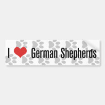 I (heart) German Shepherds Bumper Sticker
