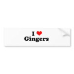 I Heart Gingers bumper stickers