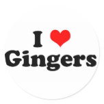 I Heart Gingers stickers