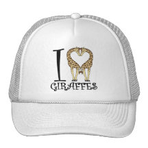 I Heart Giraffes Mesh Hats