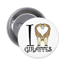 I Heart Giraffes Pins