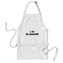 I Heart Glasgow Scotland Apron