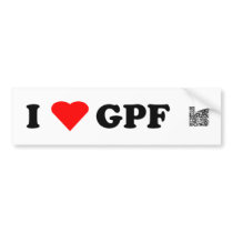 I Heart GPF Bumper Sticker