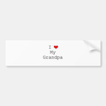 I Heart Grandpa Bumper Sticker