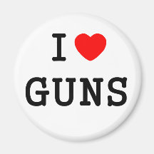 I Heart Guns Magnet