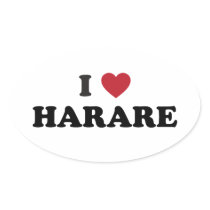 I Heart Harare Zimbabwe Sticker