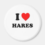 I Heart Hares Magnets