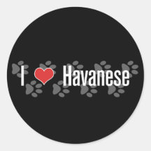 I (heart) Havanese Round Stickers
