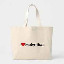 I heart Helvetica Canvas Bags