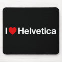 I heart Helvetica mousepads