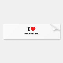 I Heart Hierarchy Bumper Sticker