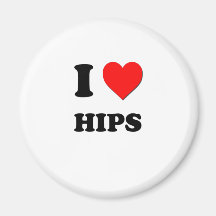 I Heart Hips Refrigerator Magnets