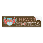 I HEART HOOTERS Blu Bumpersticker