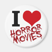 I Heart Horror Movies Fridge Magnets
