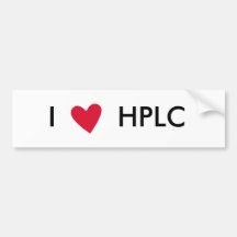 I heart HPLC Sticker Bumper Sticker