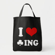I Heart I Love Clubbing Symbol Bag