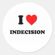 I Heart Indecision Round Stickers