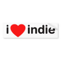 I Heart Indie bumper stickers