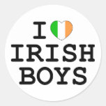 I Heart Irish Boys Round Stickers