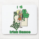 I heart Irish Dance Clover mousepads