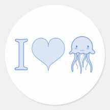 I Heart Jellyfish Sticker