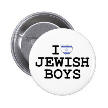 I Heart Jewish Boys Pinback Button