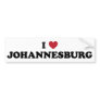 I Heart Johannesburg South Africa Bumper Stickers