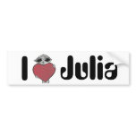 I Heart Julia Alien bumper stickers
