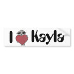 I Heart Kayla Alien bumper stickers