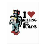I Heart Killing All Humans Postcard