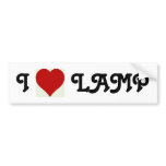 I heart Lamp bumper stickers