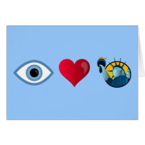 I Heart Liberty Greeting Cards