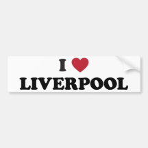 I Heart Liverpool England Bumper Stickers