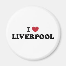 I Heart Liverpool England Fridge Magnet