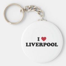 I Heart Liverpool England Keychains