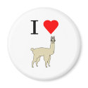 i heart llama magnets