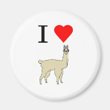 i heart llama magnet