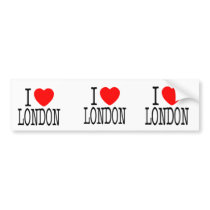 I HEART LONDON BUMPER STICKER