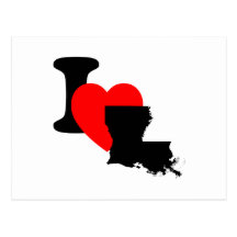 I Heart Louisiana Postcard