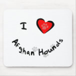 I Heart (Love) Afghan Hounds mousepads