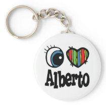 I Heart (Love) Alberto Key Chains