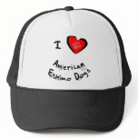 I Heart (Love) American Eskimo Dogs hats
