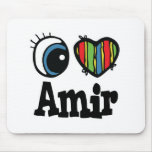 I Heart (Love) Amir mousepads