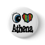 I Heart (Love) Athena Pinback Button