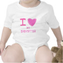 I Heart (Love) babysitter t-shirts