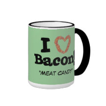 I (Heart) Love Bacon Customizable Mug