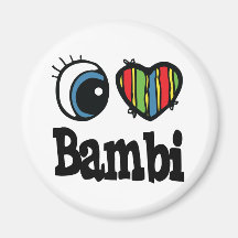I Heart (Love) Bambi Fridge Magnets